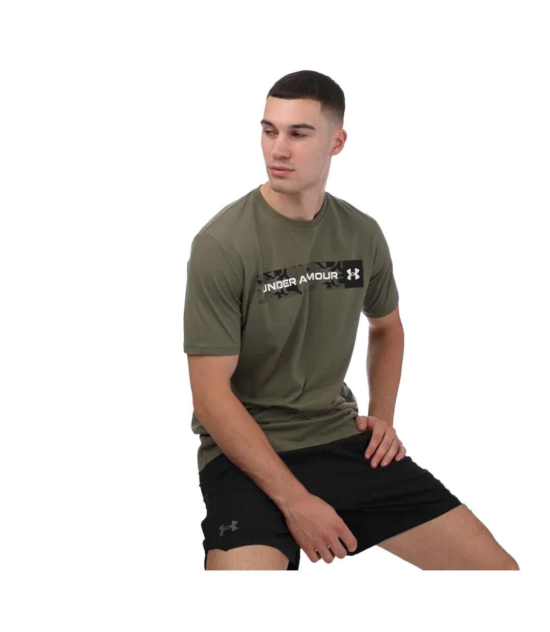 T-shirt manches courtes homme bleu gris / noir Under Armour-3