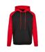 Sweat À Capuche Homme Noir Rouge Build Your Brand-1
