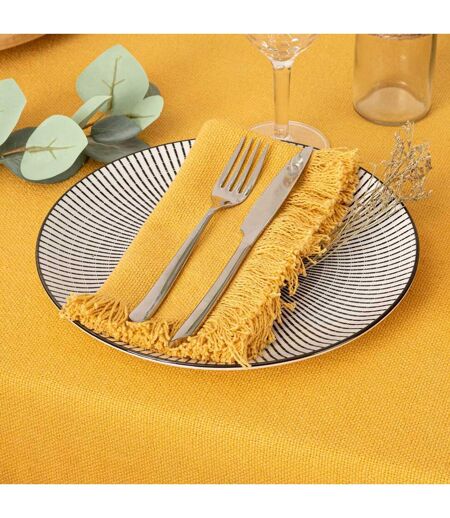 Lot de 2 Serviettes de Table Maha 40x40cm Jaune