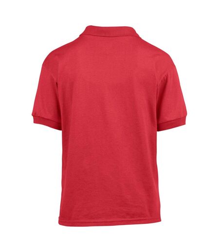 Dryblend polo enfant unisexe rouge Gildan