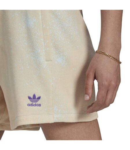 Short De Jogging Motif/style Logo Femme Bleu Jaune Adidas