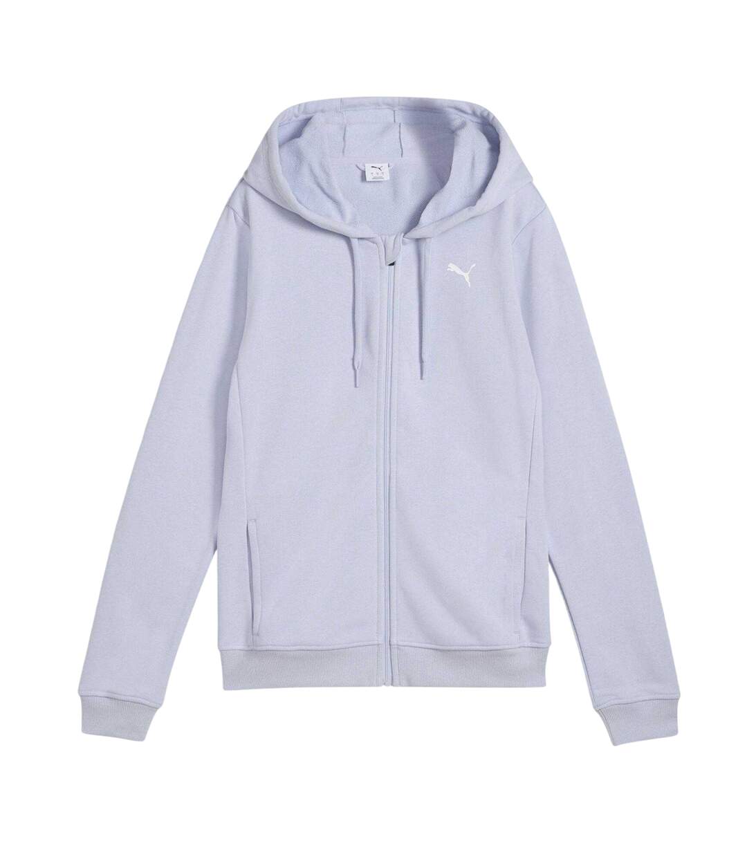 Womens/ladies Essential Fleece Full Zip Hoodie Blue Puma-2