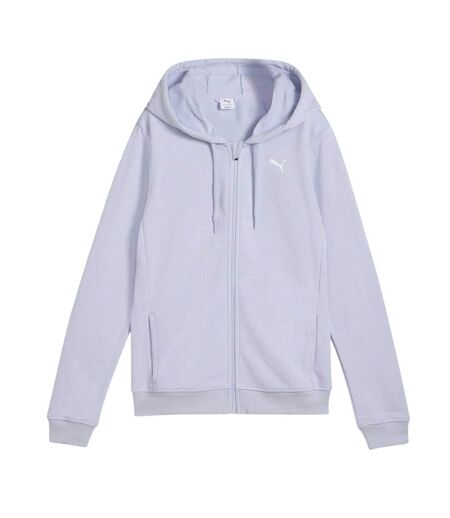 Womens/ladies Essential Fleece Full Zip Hoodie Blue Puma