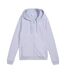 Womens/ladies Essential Fleece Full Zip Hoodie Blue Puma-2