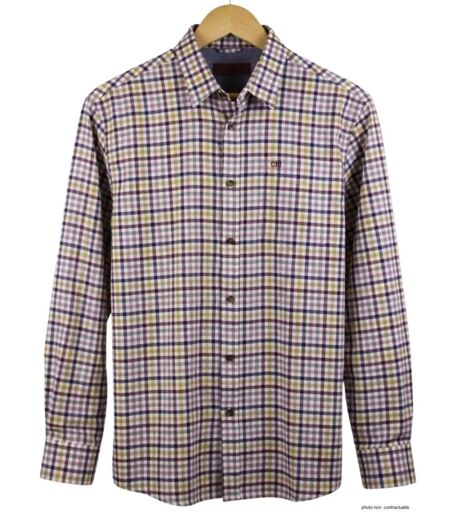 CHALLENGER TINTIN1 - Chemise à carreaux en Coton gratté pour un confort thermique optimal