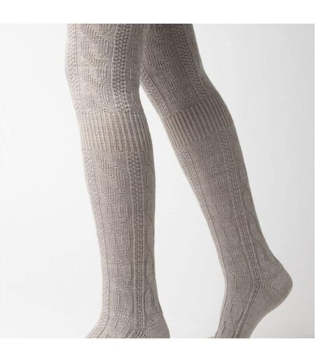3 Pairs Ladies Extra Long Thigh High Over The Knee Wool Socks