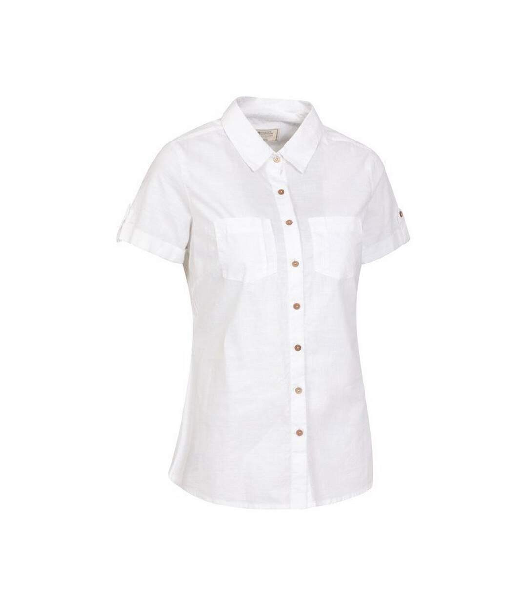 Womens/ladies Coconut Short-sleeved Shirt White Mountain Warehouse-3