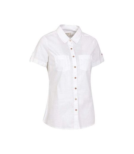 Womens/ladies Coconut Short-sleeved Shirt White Mountain Warehouse