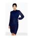 Robe Dentelle Et Col Jabot Vale Femme Bleu Marine Paper Dolls-1