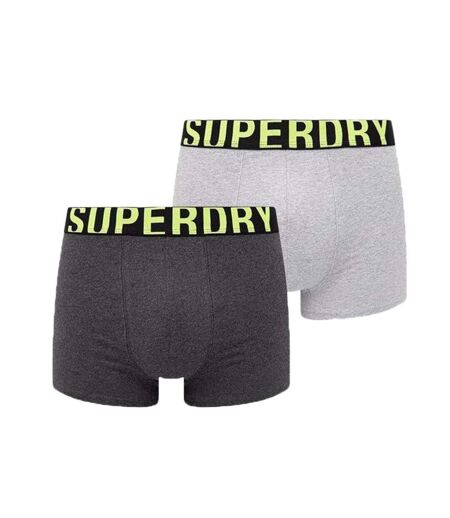 x2 Boxers Gris/Jaune Homme Superdry M3110345A - S