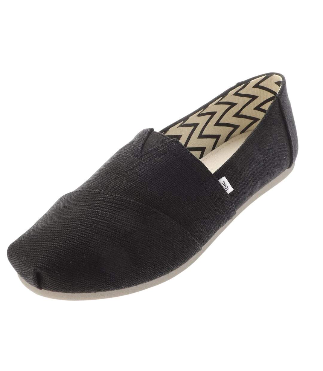 Womens/ladies Alpargata Classic Canvas Espadrilles Black White Toms-4