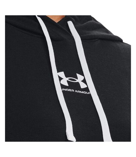 Sweat à Capuche Noir Femme Under Armour Rival Terry - M