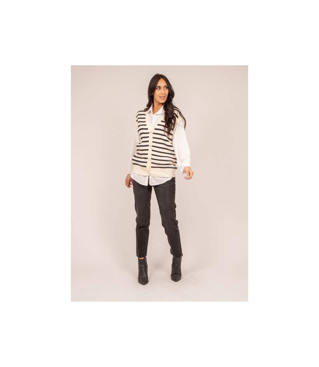 Gilet sans manches rayures KILISS - Dona X Lisa-4