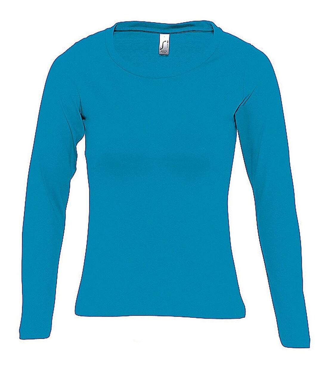 T-shirt manches longues FEMME - 11425 - bleu aqua