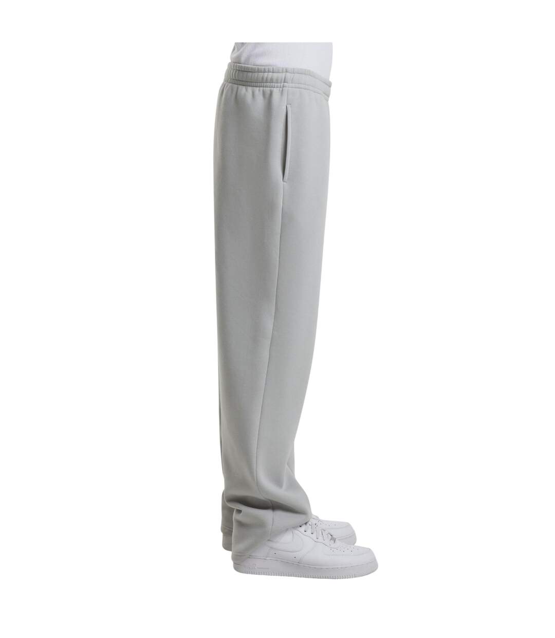 Mens Fluffy Jogging Bottoms Light Asphalt Build Your Brand-4