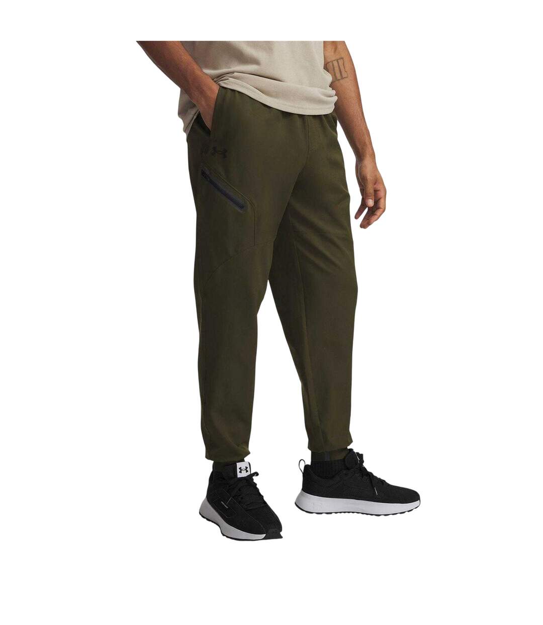 Mens Unstoppable Tapered Trousers Green Under Armour-2
