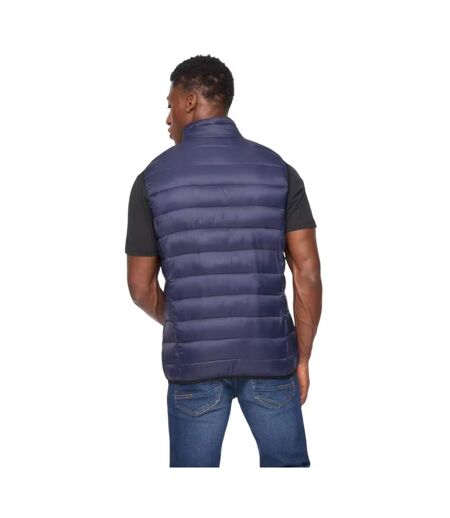 Mens Gattering Quilted Gilet Navy Crosshatch