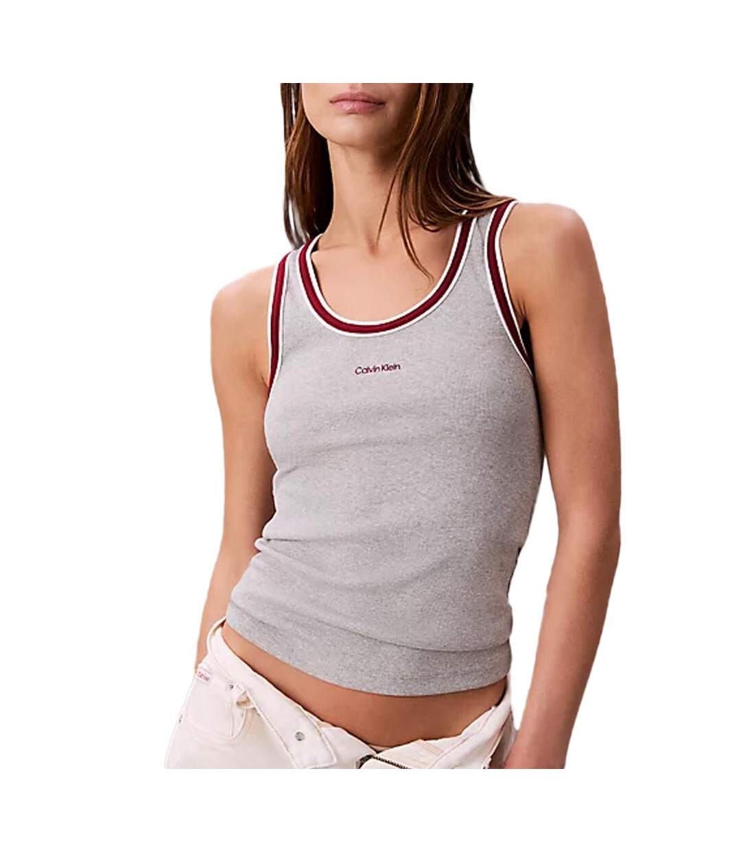 Débardeur gris femme calvin klein jeans lv047d200g-1