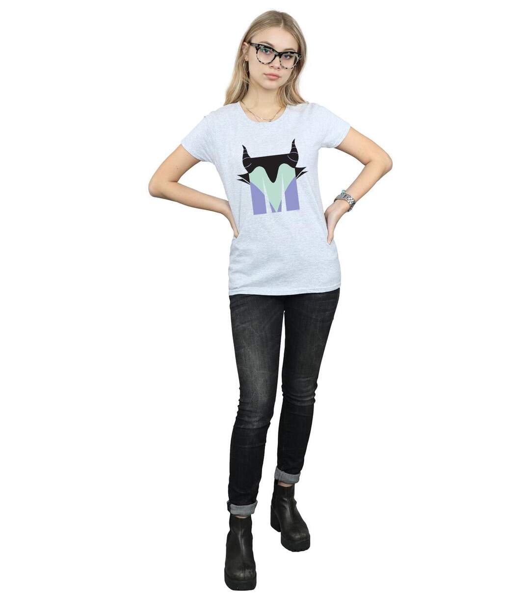 Disney - T-shirt ALPHABET M IS FOR MALEFICENT - Femme (Gris chiné) - UTBI14980-4