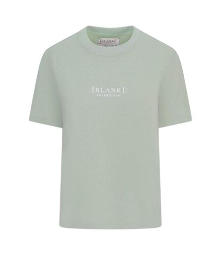 Womens/ladies Essentials Logo Boyfriend T-shirt Sage Green Blank Essentials