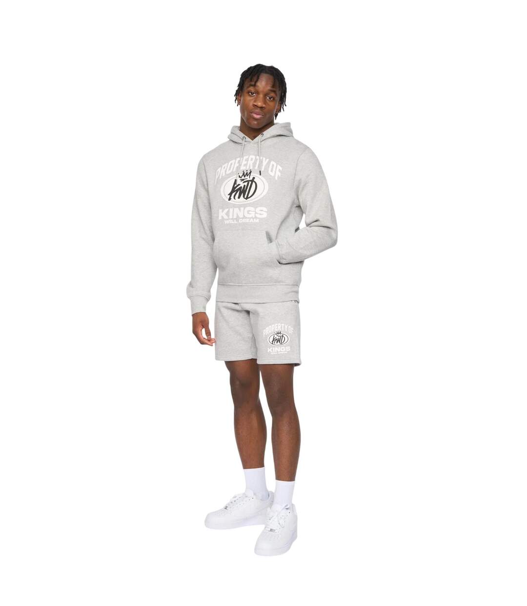 Mens prop shorts grey marl Kings Will Dream-3