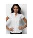 Kustom Kit Ladies Continental Blouse Mandarin Collar Cap Sleeve (White) - UTBC631