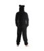 Mens Gorilla Head Fleece Jumpsuit Black Keanu-3