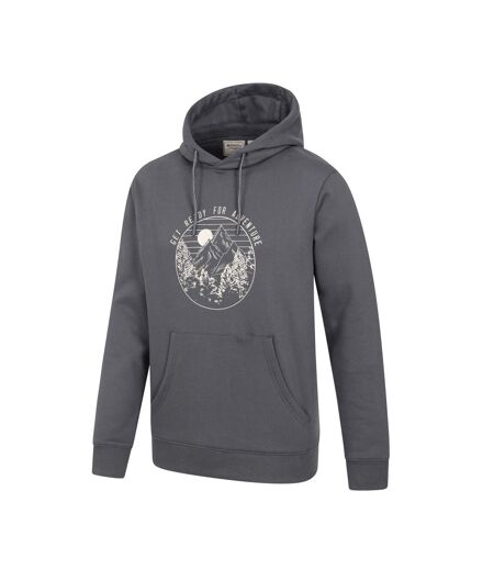 Mens Get Ready For Adventure Hoodie Charcoal Mountain Warehouse