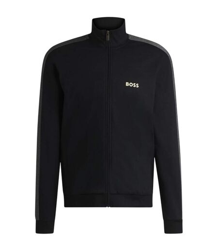 Veste Manches Longues Motif/style Logo Homme Noir Jaune Or Boss