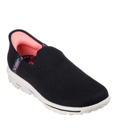 Womens/ladies go walk travel tahiti trainers black Skechers