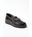 Mocassins grande largeur cuir chaîne à maillons-1