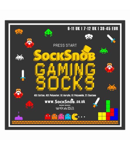 3 Pack Mens Retro Gaming Funky Novelty Video Game Socks