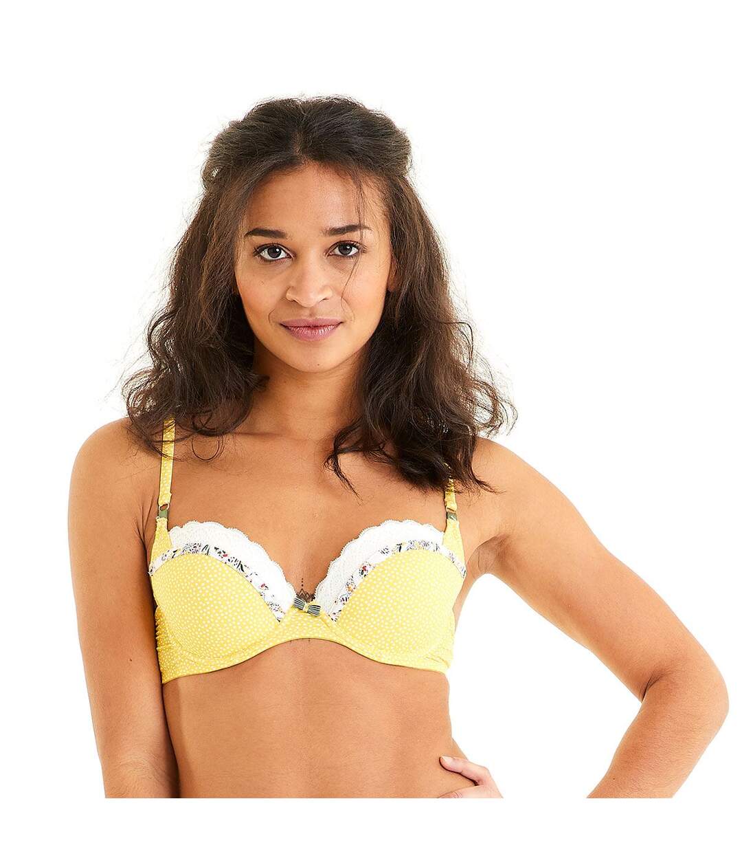 Soutien-gorge ampliforme coque moulée jaune Eole