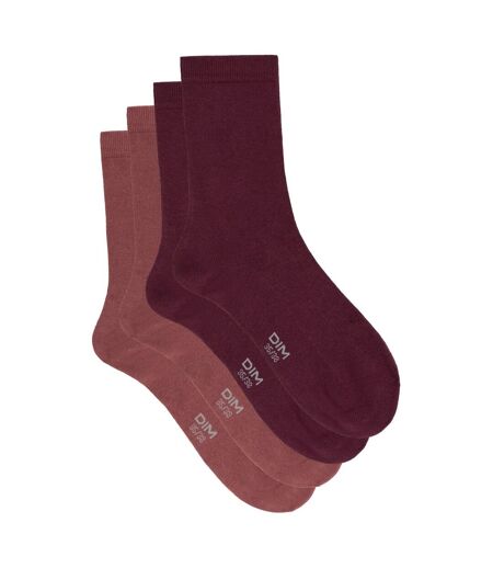 Lot de 2 paires de chaussettes mi-hautes Basique Coton