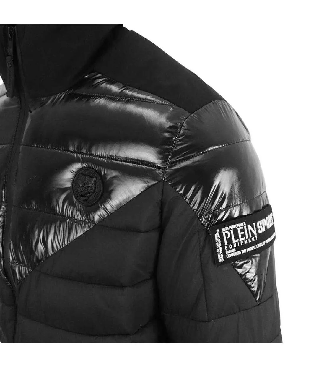 Doudoune Matelassée Motif/style Uni Homme Noir Plein Sport-3