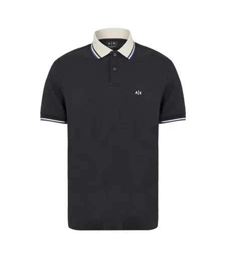 Mens Short-sleeved Polo Shirt Deep Navy Armani Exchange