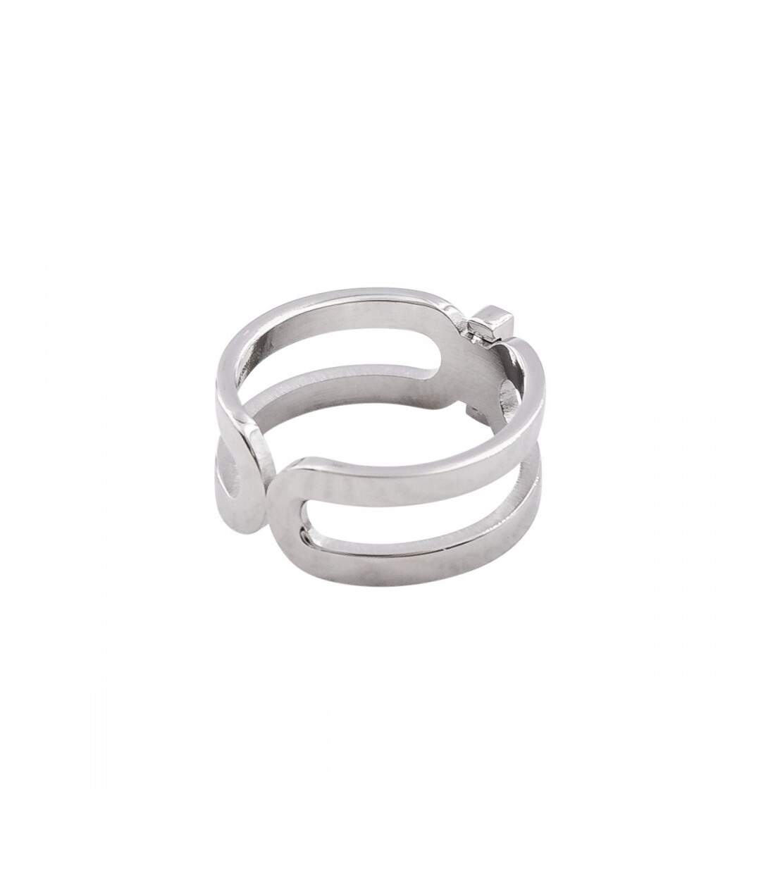 Bague Femme en Acier Ornée avec Zirconium-3