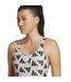 Maillot De Bain 1 Pièce Motif/style Logo Partout Femme Noir Adidas-4
