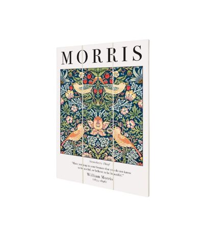 William Morris - Imprimé STRAWBERRY THIEF (Multicolore) (20 cm x 29,5 cm) - UTPM7638