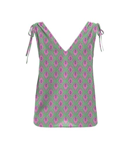 Top vert femme only ruching