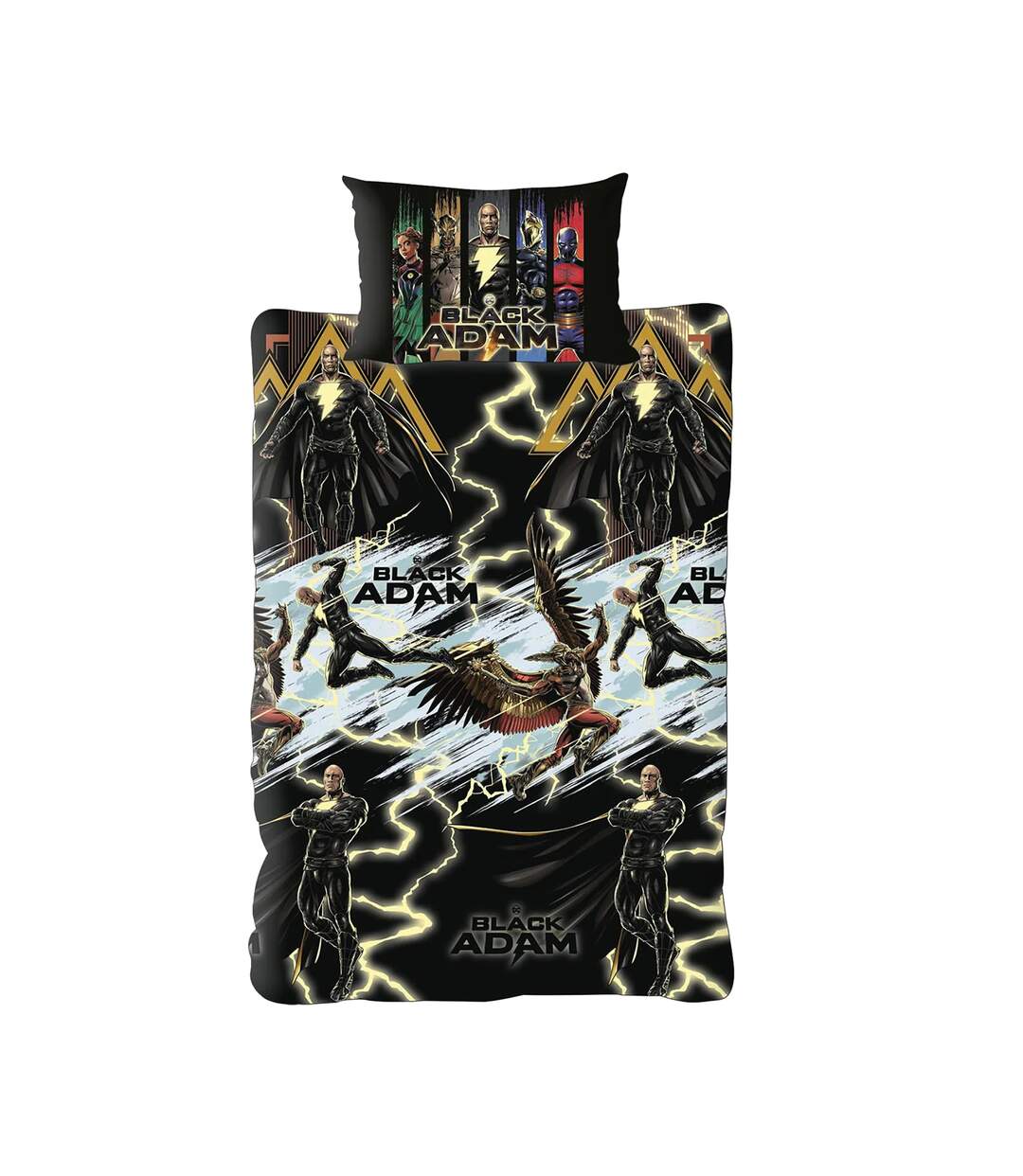 Reversible Duvet Set Multicoloured Black Adam-1