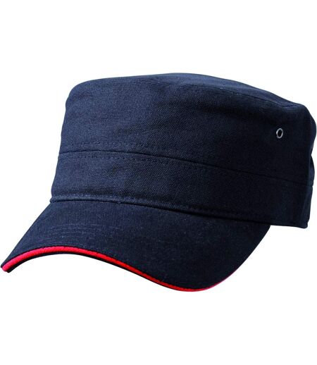Casquette militaire army adulte - MB6555 - noir et rouge