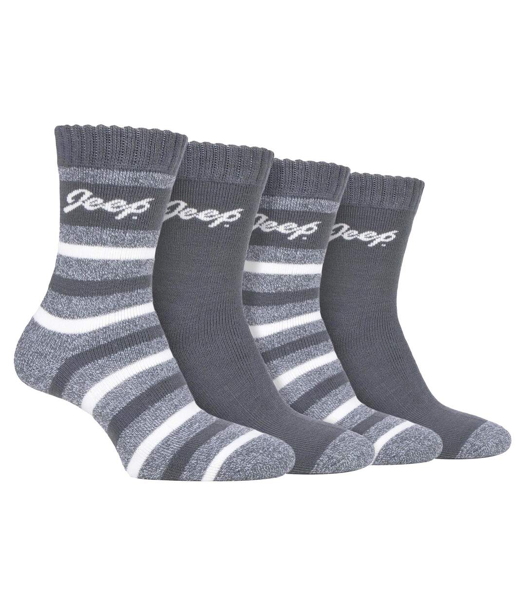 Paquet de 4 chaussettes chaudes doublées de polaire pour bottes thermiques-3
