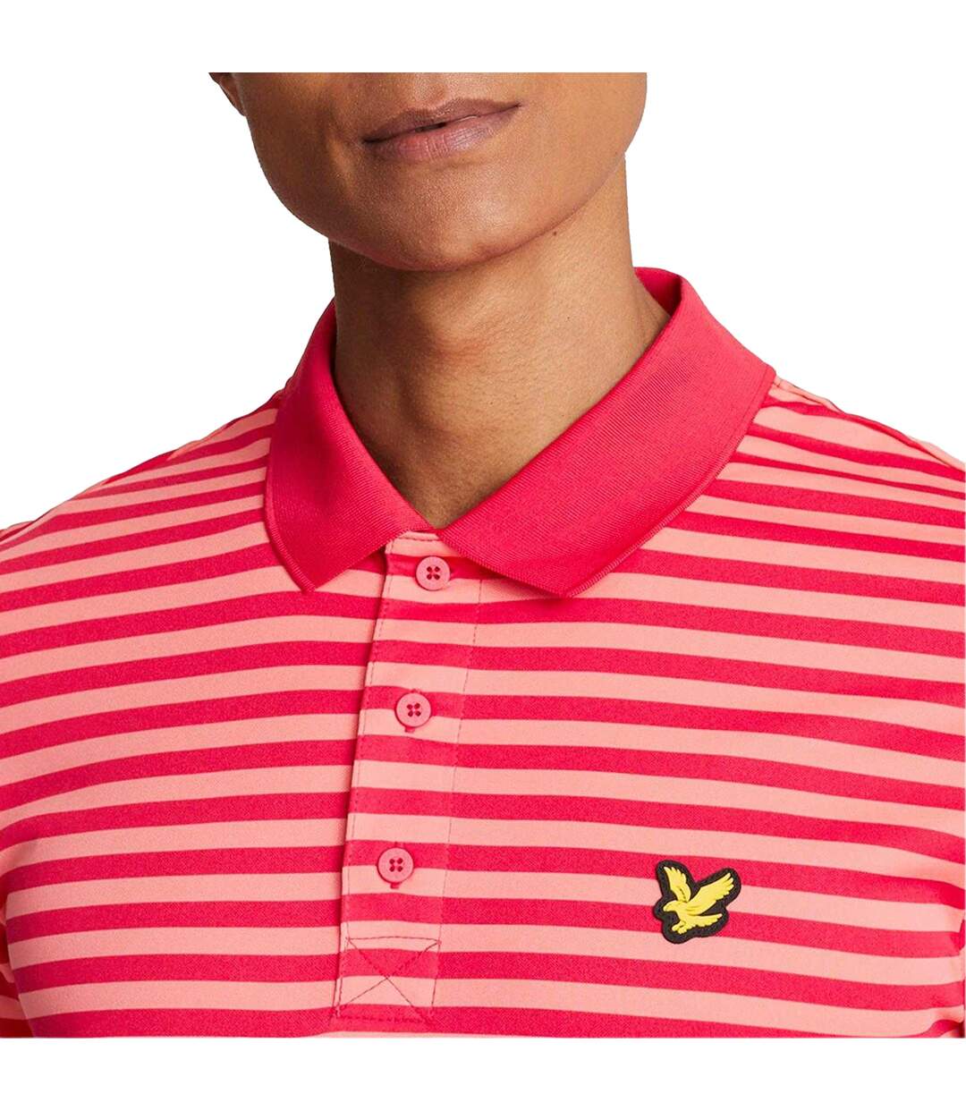 Polo De Golf Motif Rayure Large Homme Rouge Lyle & Scott-4