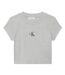 Haut Court Motif/style Logo Monochrome Femme Gris Chiné Calvin Klein-2