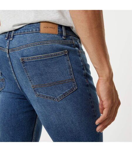 Mens Denim Faded Slim Jeans Mid Blue Jack Wills