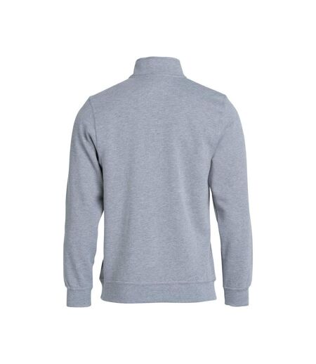 Unisex Adult Basic Half Zip Sweatshirt Grey Melange Clique