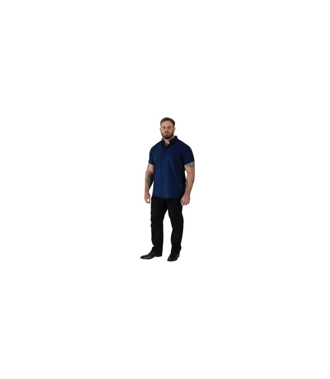 Mens James D555 Oxford Kingsize Tall Shirt Navy Duke-1