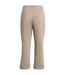 Womens/ladies Terry Towel Cropped Wide Leg Tracksuit Bottoms Brown Under Armour-3