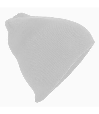 Beechfield Plain Basic Knitted Winter Beanie Hat (White) - UTRW209